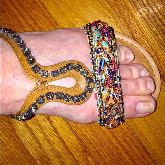 Not Rated Flat Rhinestone Sandals - Picture 2 of 8